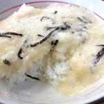 らーめん丸木屋 - 天然ダシのとろろごはん（並）（食べかけで失礼します）