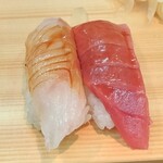鮨の魚政 - ヒラメ＆中トロ