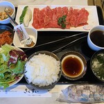 常陸牛きくすい - 特選常陸牛　赤身薄切焼き肉ランチ…税込1350円