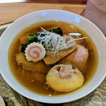 中華そば 深緑 - 白出汁(もろみポーク2枚)