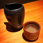 いざかや しん - 東広島市は『亀齢酒造』さんの『亀齢入魂山 純米』をぬる燗でオーダーしました(o^^o)