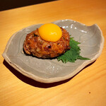 いざかや しん - 広島赤鶏のつくねです(o^^o)