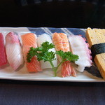 Kanaya - ランチにぎり寿司（１０００円）は７巻
