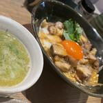 やきとりshira - 親子丼と鶏スープ