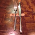 キッチャーノ - 卓上のフォークとナイフです