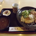 そば蔵 山奥 西村屋 - 「カツおろし」850円　　小さな羊羹もついてきます。　