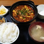 食彩 けいまり - 四川麻婆豆腐定食。程好い辛さです。