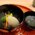 馬車道 大かわ - 牡蠣の真丈と蕪