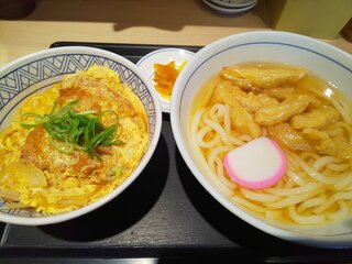 ウエスト　うどん - かつ丼セット：80円