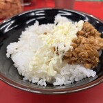 王道家直系 IEKEI TOKYO - 【再訪】半ライス＋無限ニンニク＋マヨ