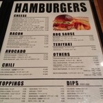 マンチズ バーガー シャック - ハンバーガーのメニュー