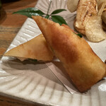 きんぼし - 志野コース（税込 3,410円）評価＝◎：一品料理の3点盛り（春巻き）