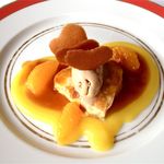 エリゼ光 - 靑山さんが収穫したキヨミオレンジで作ったクレープシュゼット 甘く、温かい恋仕立て、紅茶のアイスクリーム添え