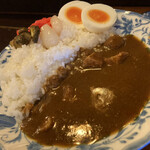 茶豆 - チキンカレー大辛＋ゆでたまご