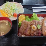 高見牛牧場直売所 安食の郷 - ステーキ重