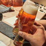 天㐂あらた - まずはビールで乾杯です　( ^ ^)／U☆U＼(^ ^ )