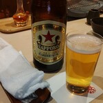 天㐂あらた - ここで赤星飲みました、口の中がすっきりです