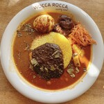 WOCCA ROCCA curry and... - 3種あいがけカレー、真上から！