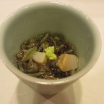 じゅん菜と生の鮑