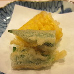 新ばし 星野 - 長崎のとうもろこしとオクラの天ぷら