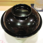 新ばし 星野 - 鱧とじゅん菜のお椀