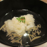 新ばし 星野 - 鱧とじゅん菜のお椀