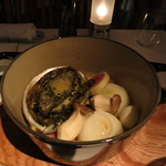 ジョルジュ マルソー - あわびをココットで蒸すところ。