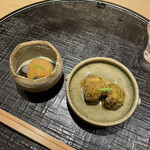 新ばし 星野 - ナマコこのわたとふきのとう