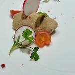 茨城レストラン フェリチタ - 筑波鶏と白トリュフのパテです