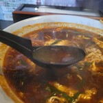 辛麺屋 桝元 - 元祖辛麺(辛さ５)のスープ
