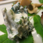 割烹 喜作 - 25年6月　前菜　つるむらさきの白和え