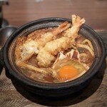 山本屋 - 海老天２本玉子入り味噌煮込みうどん