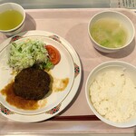 カフェテリアひばり - 常陸牛ハンバーグ和風ソース定食…税込620円
