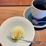 江差 旅庭 群来 - 果物、コーヒー(朝食・和食)