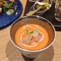 Jose Luis - 海老とフルーツトマトのガスパチョ　ココナッツソルベ　これ大好き♪