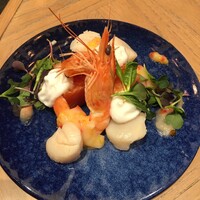 Jose Luis - 海老サーモン帆立のセビーチェ　白いフワッとしたソース美味しい♪