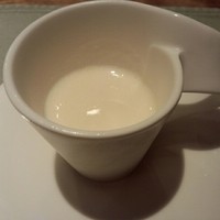鉄板焼 かいか - じゃがいもと桃のスープ