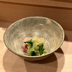 登喜和鮨 - 佐渡のメジマグロ大トロ炙り