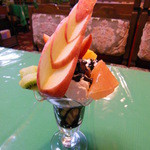 レストラン河亭 - チョコパ～　アングル１ ♪　見事なリンゴです