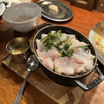 Taishuu Bisutoro Jiru - 平目と焼きネギのストウブ飯　シャルドネバター