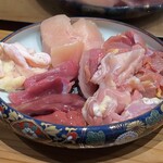 鶏焼 - おまかせの特製肉盛り