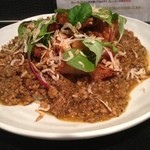 カルダモン． - 軟骨唐揚げ入り辛口鶏キーマカレー