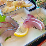 みのり家 - ぼうぜ鯖定食¥1,650のお造り