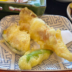 みのり家 - ぼうぜ鯖定食¥1,650の天ぷら