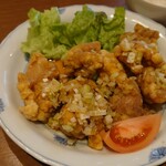 Chainate Burufamu Ran - ランチ油淋鶏定食の油淋鶏（セット950円税抜）