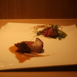 RISTORANTE IL NODO - 北海道産蝦夷豚ヒレ肉 香川県オリーブ牛ランプ 畑の麦藁 稲藁