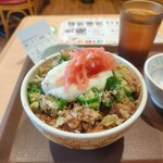 Sukiya - かつぶしオクラ牛丼￥550+山かけ￥150