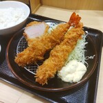 とんかつはまや - 海老ひれ定食