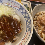 Yabufuku - 麺丼セットの味噌カツ丼と温きしめん