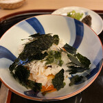 山玄茶 - 特性ご飯のカルボナーラ、しらすと鰻の佃煮